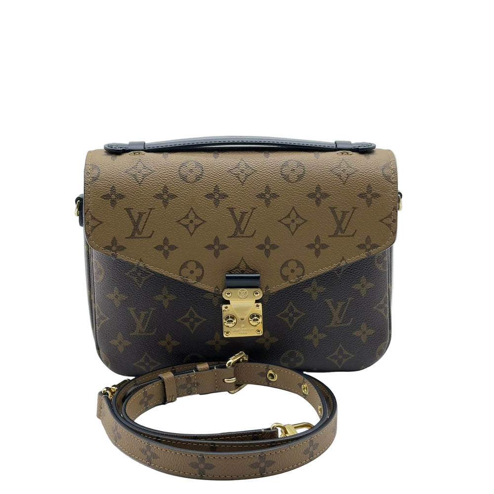 Louis Vuitton Monogram Reverse Canvas Pochette Métis MM Brown Crossbody Bag