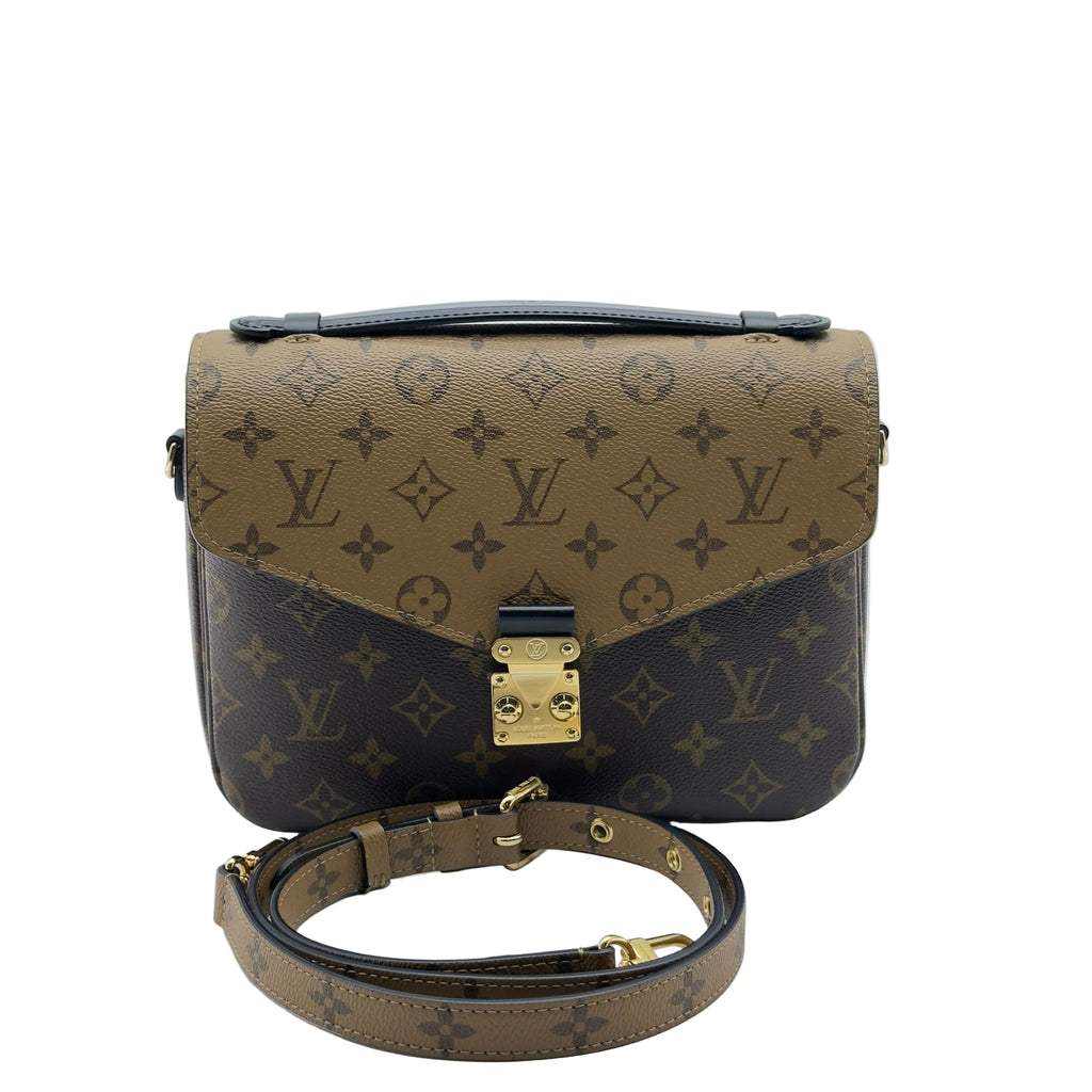 Louis Vuitton Monogram Reverse Canvas Pochette Métis MM Brown Crossbody Bag