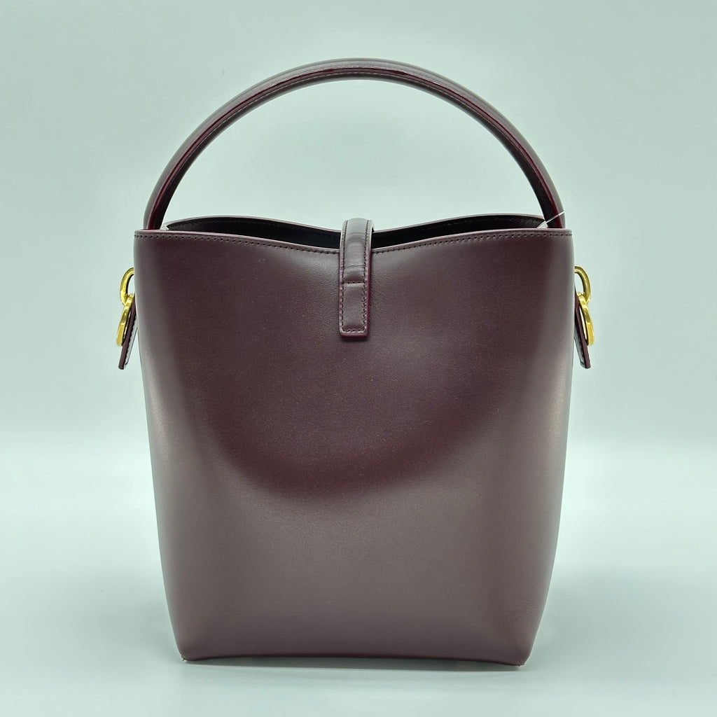 Yves Saint Laurent Sac à main 2 voies en cuir YSL LE 37 Violet 749036