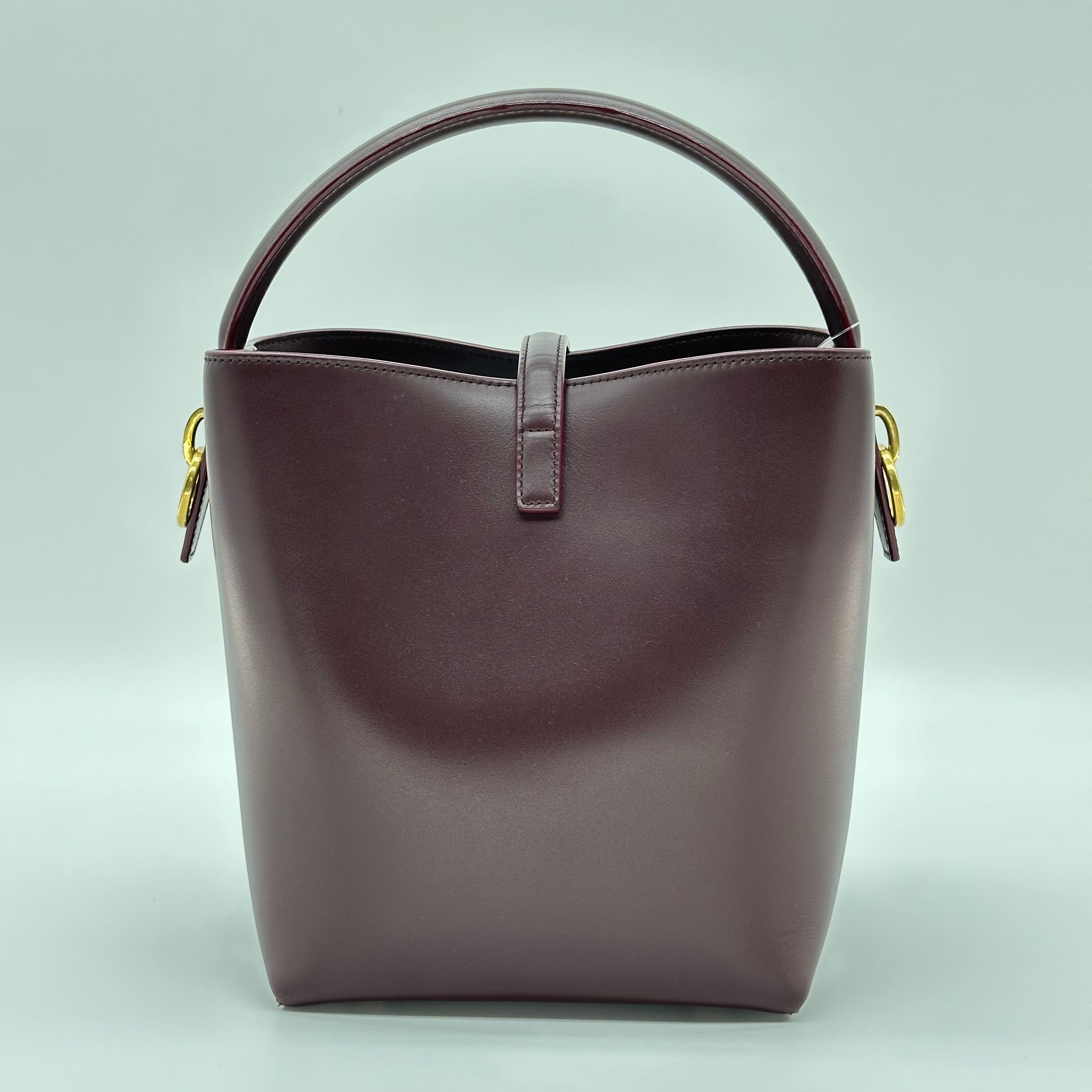 Yves Saint Laurent Sac à main 2 voies en cuir YSL LE 37 Violet 749036