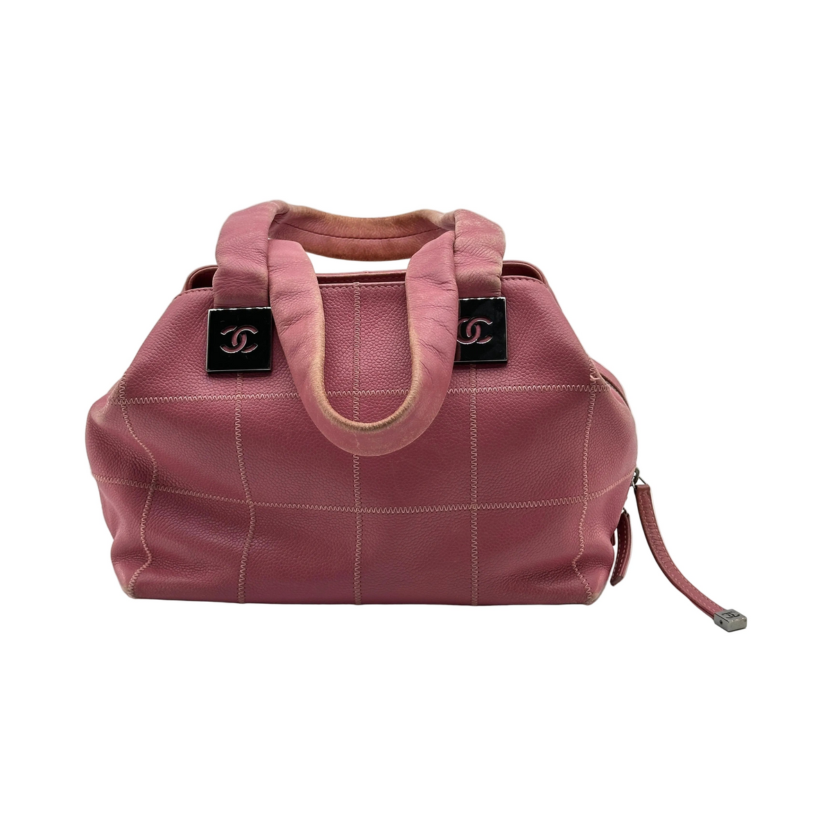 Chanel Choco Bar Caviar Leather Pink Handbag