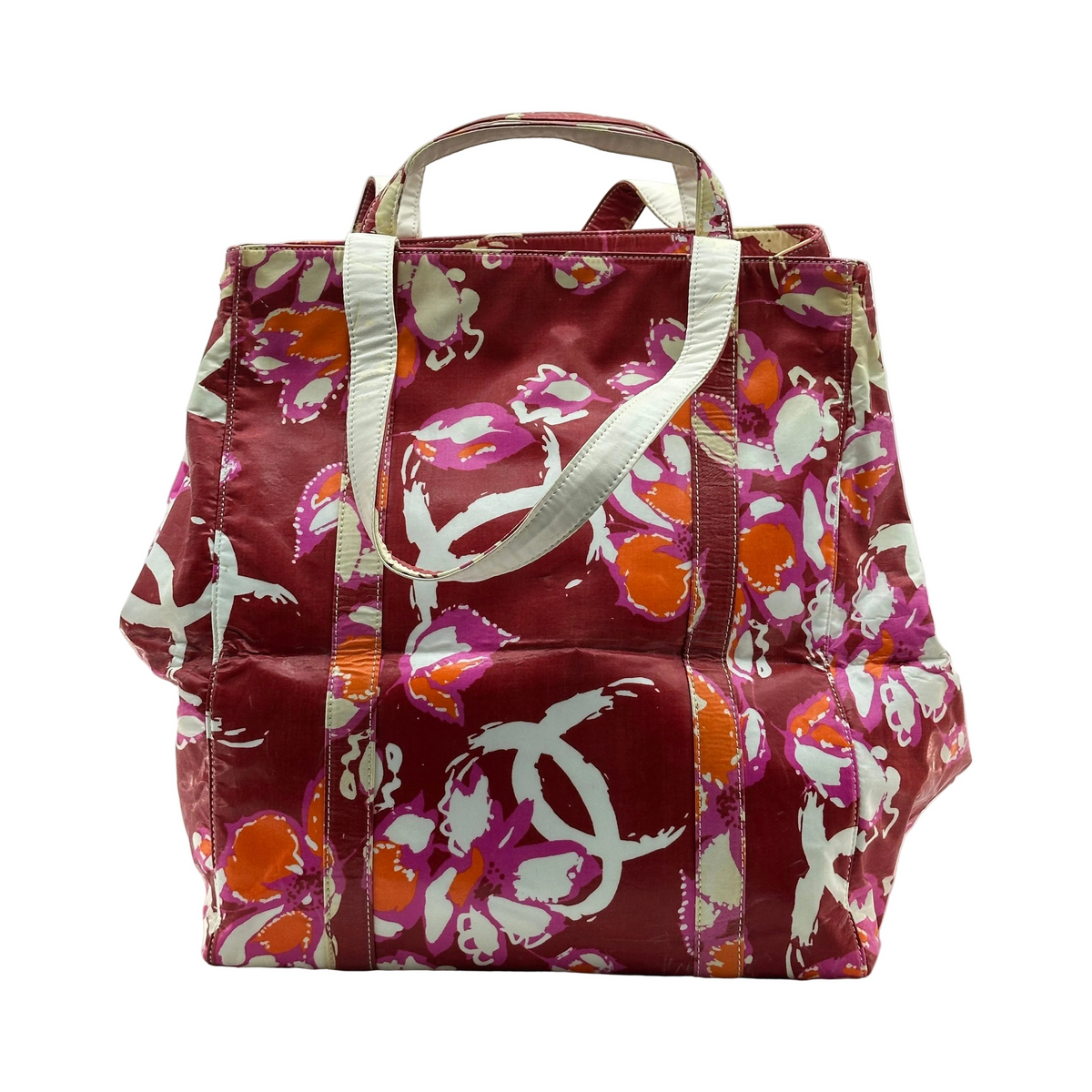 Chanel High Summer CC Print Patent Leather Multicolor Tote Bag