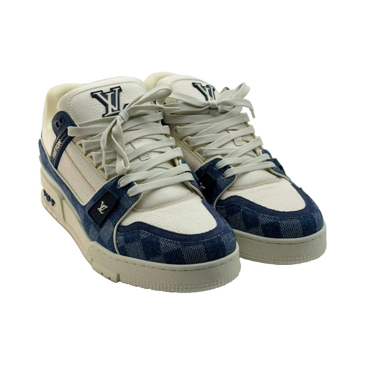 Louis Vuitton Damier LV Trainer Blue White Sneakers