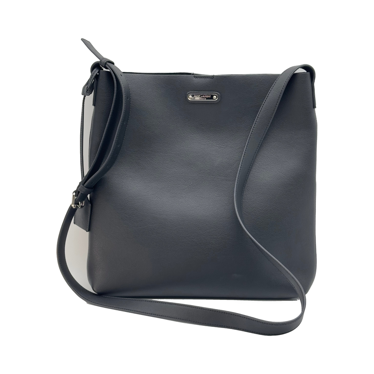 Saint Laurent Grained Leather Bold 27cm Black Crossbody Bag