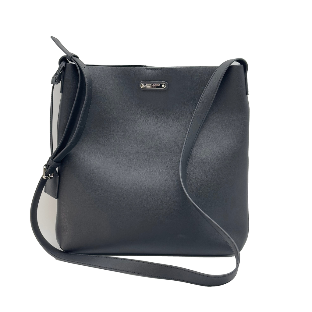 Saint Laurent Grained Leather Bold 27cm Black Crossbody Bag