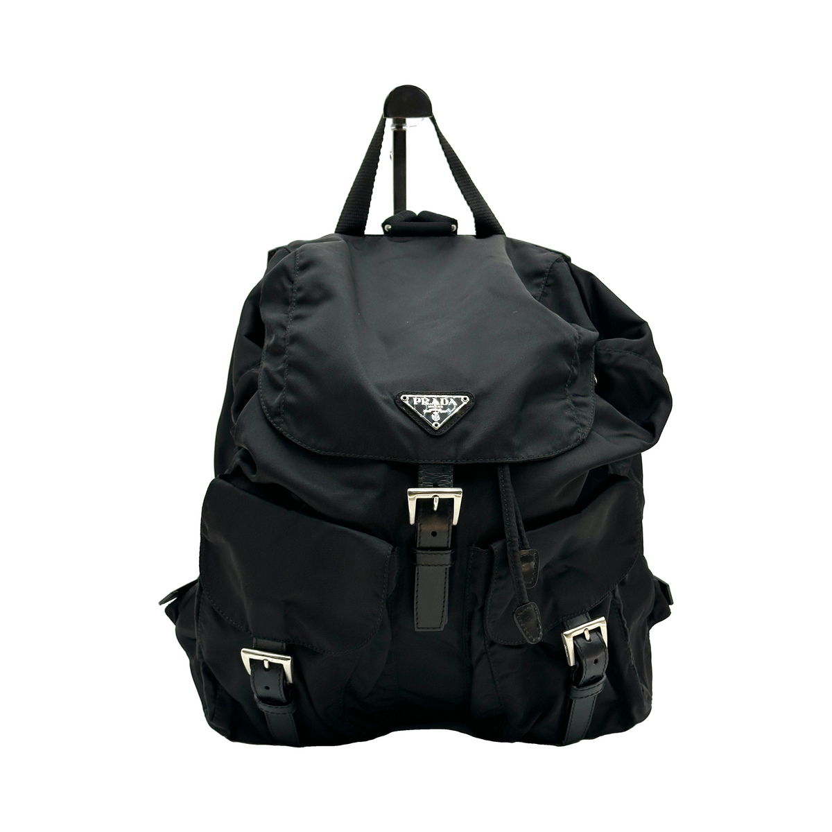 Prada Tessuto Nylon Vela Medium Black Backpack