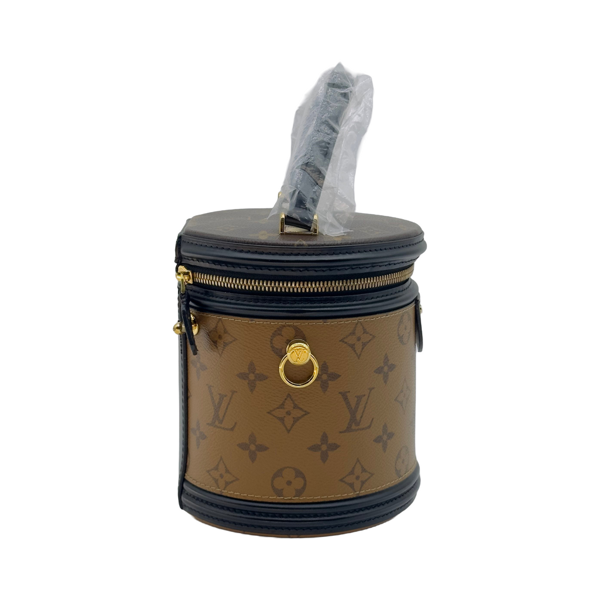 Louis Vuitton Monogram Reverse Coated Canvas Cannes 15cm Brown and Black Vanity Bag