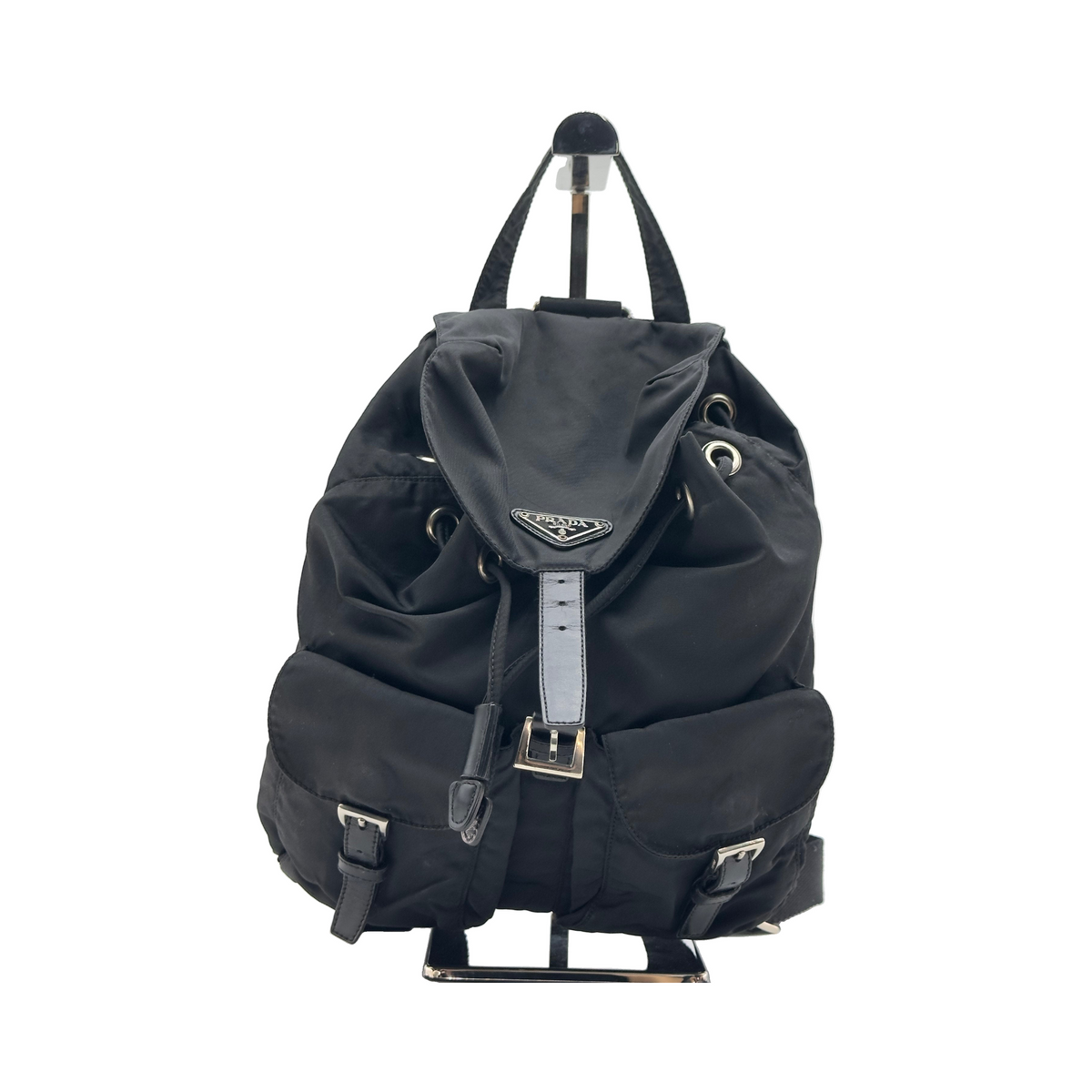Prada Tessuto Nylon Vela Medium Black Backpack