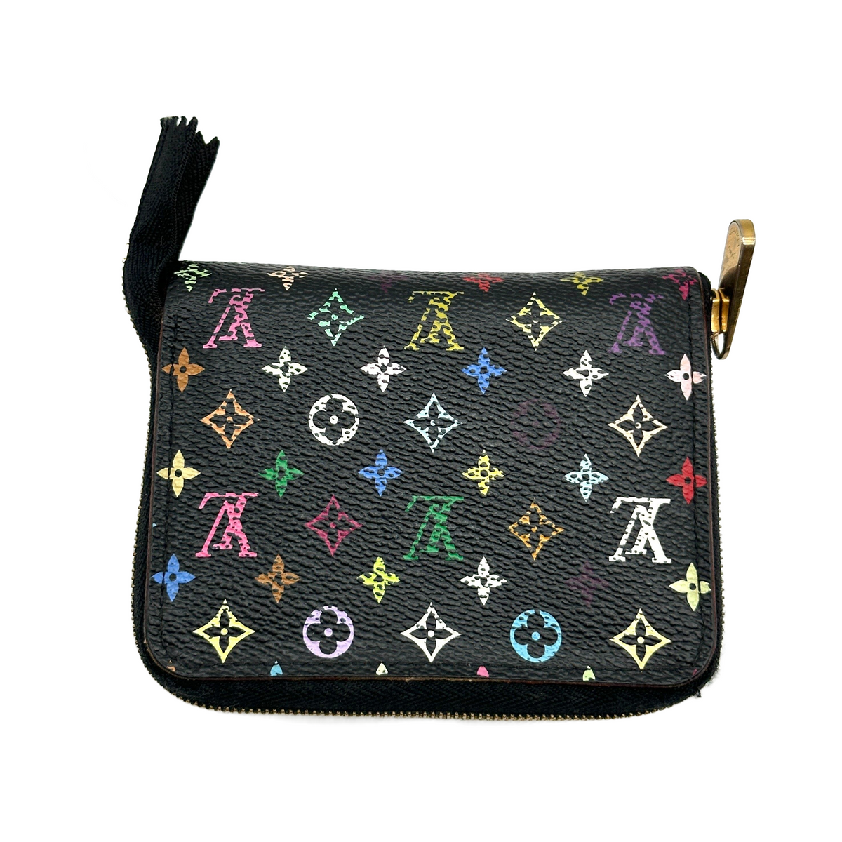 Louis Vuitton Monogram Multicolore Canvas Zippy Black Coin Purse