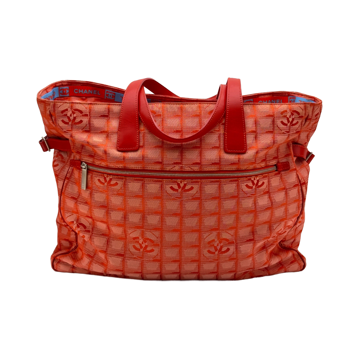 Chanel Nylon New Travel Line Red Tote Bag