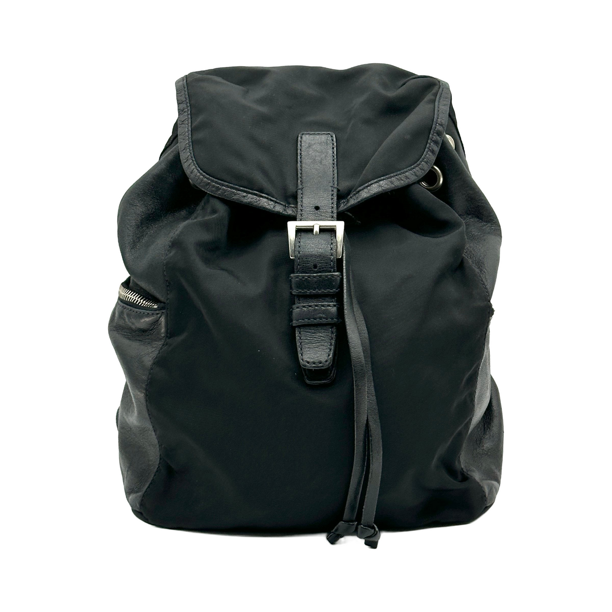 Prada Tessuto Nylon Leather Black Backpack