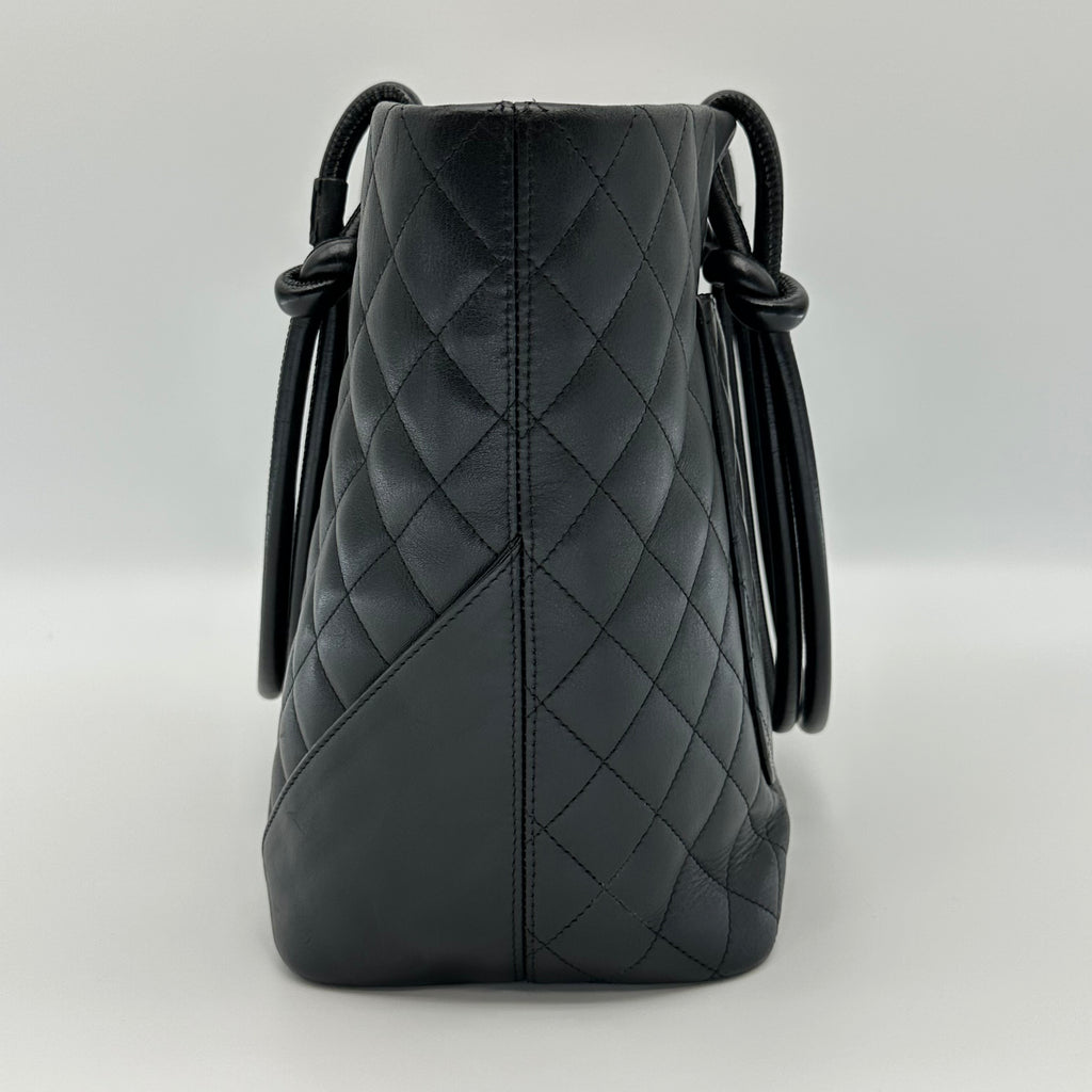 Chanel Cambon Leather Tote Bag black