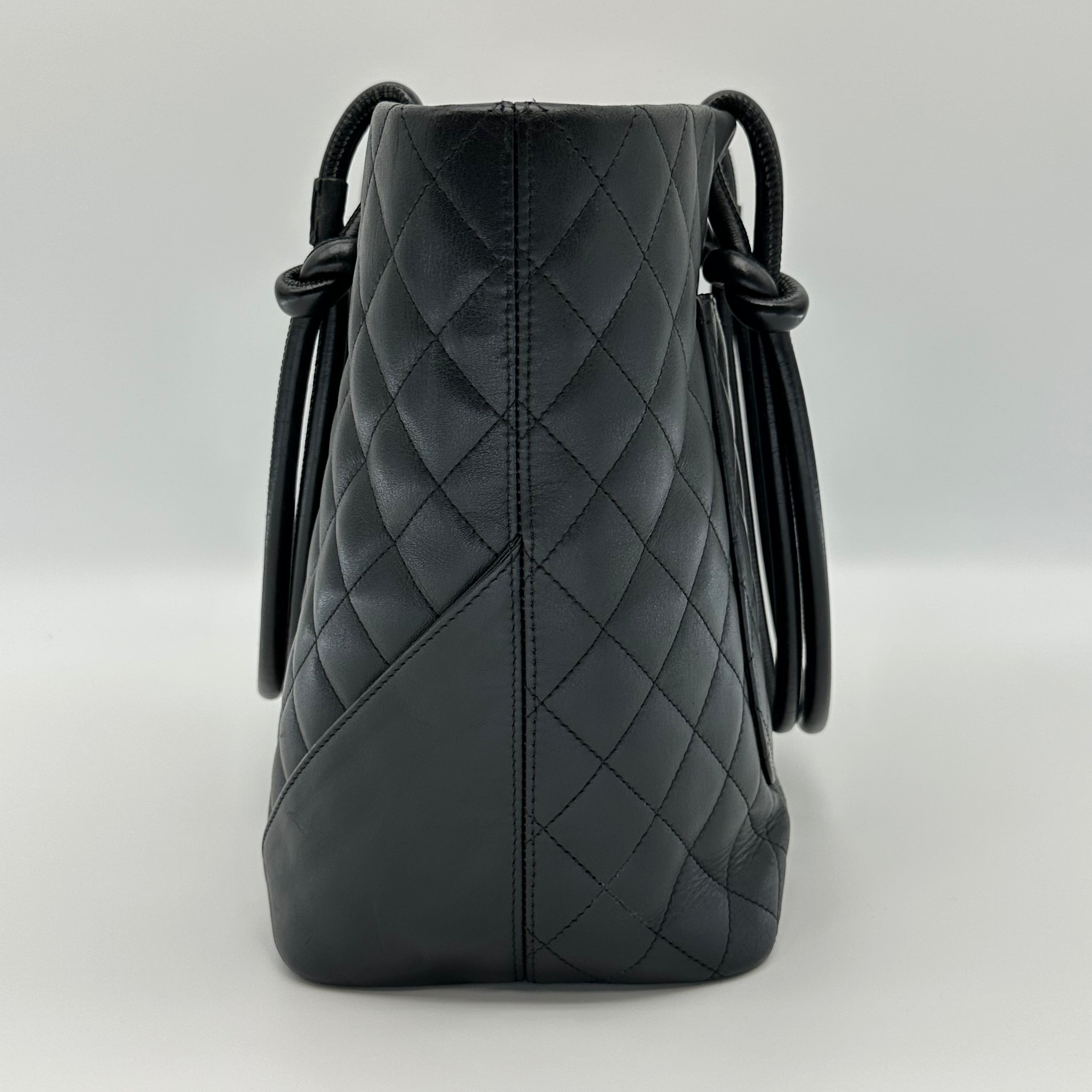 Chanel Cambon Leather Tote Bag black
