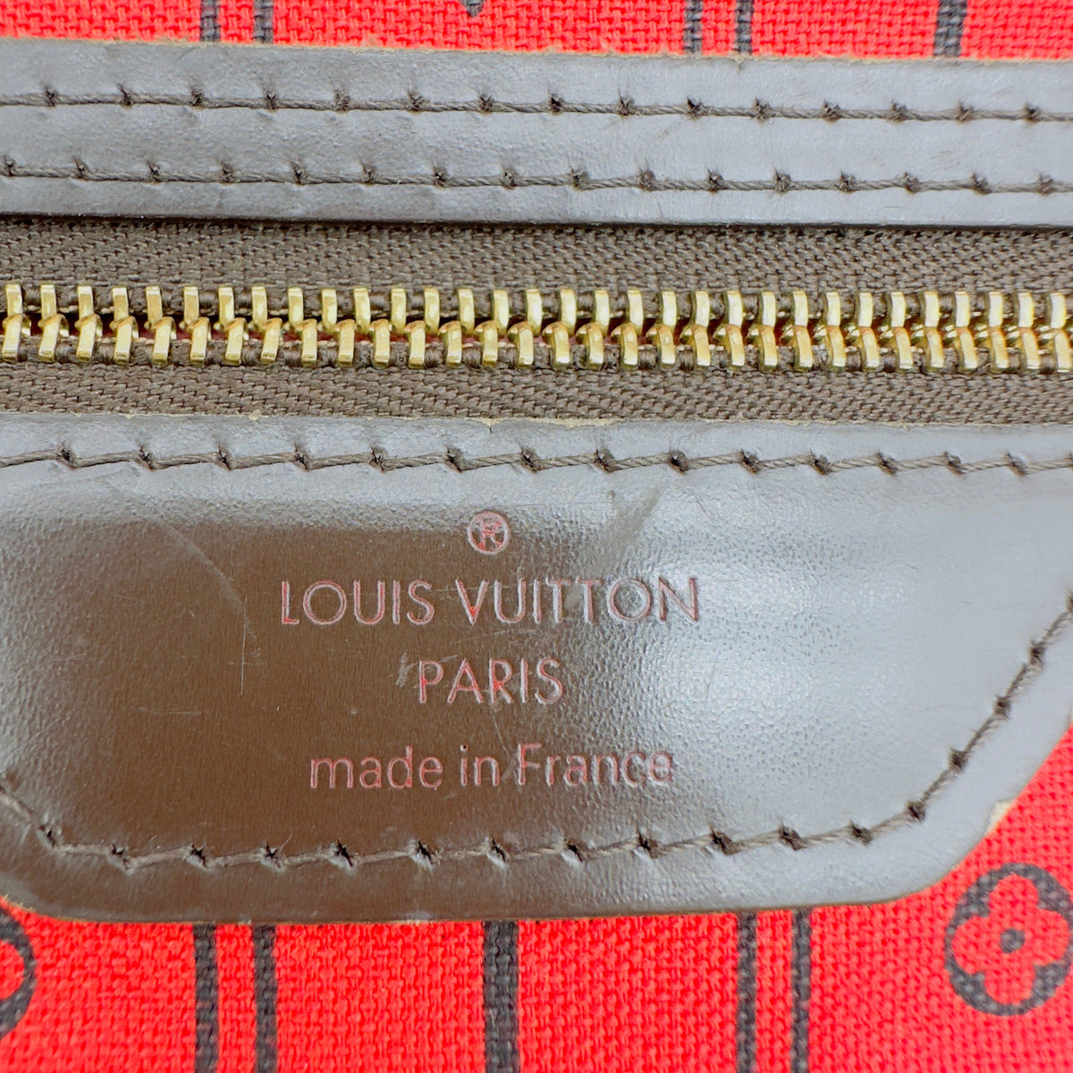 Louis Vuitton Damier Ebene Canvas Neverfull MM Brown Tote Bag