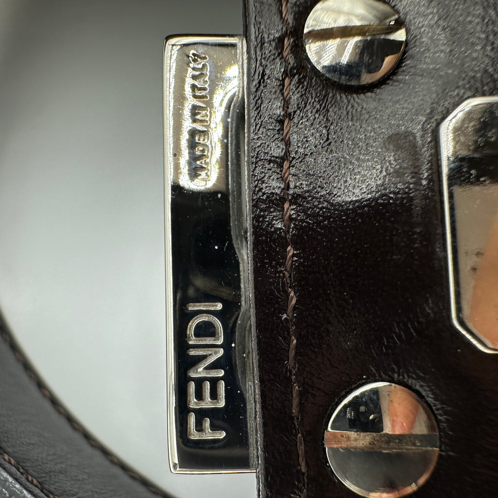 Fendi Zucca Canvas Baguette Medium Brown Shoulder Bag