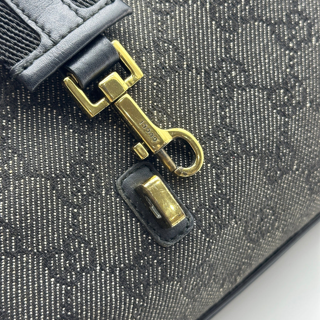 gucci jackie bag black gg canvas