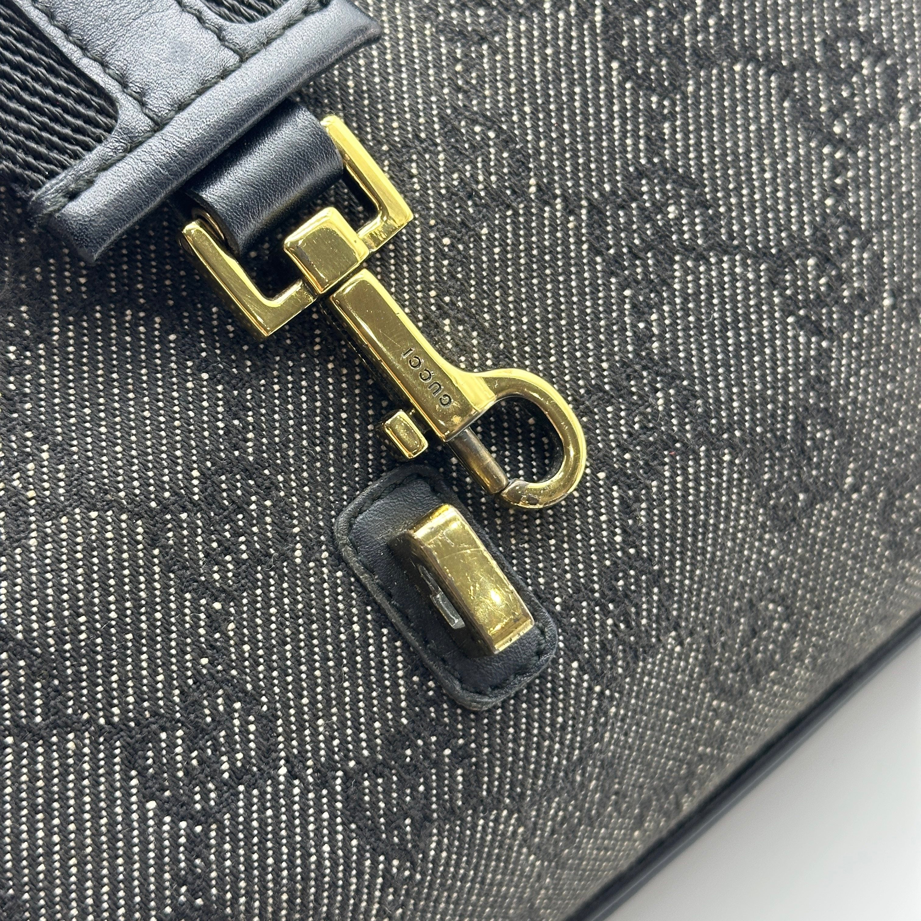 gucci jackie bag black gg canvas