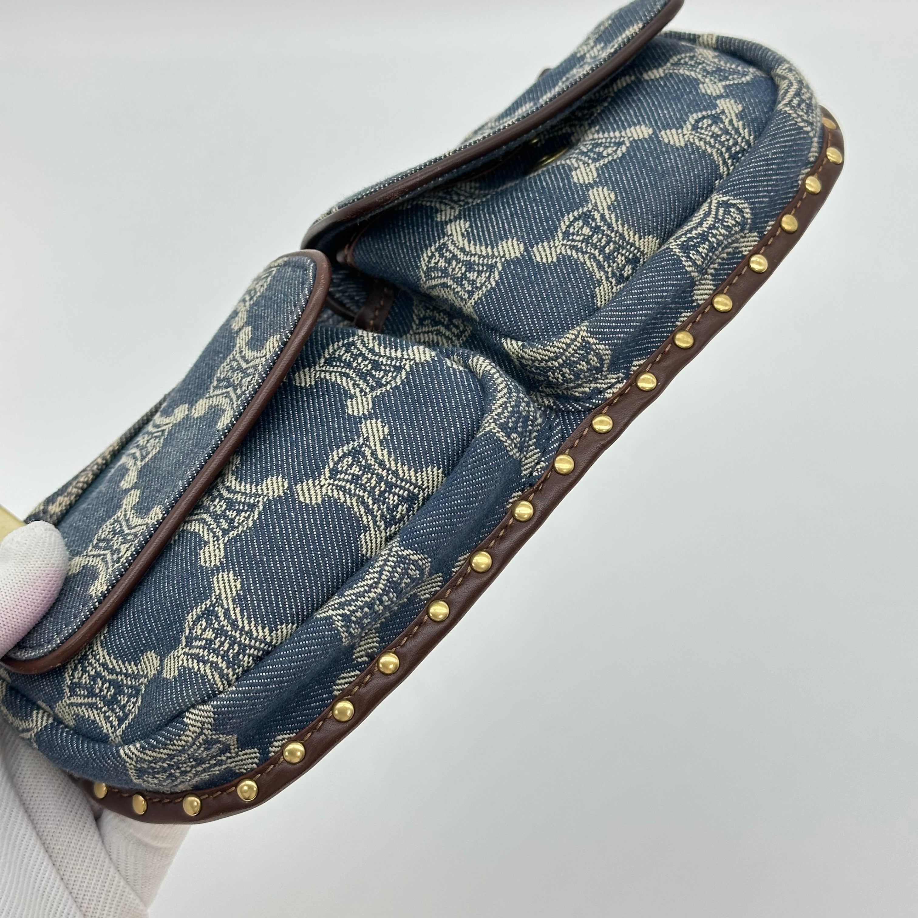 Celine Paris Macadam Denim Body Bag / Waist Bag