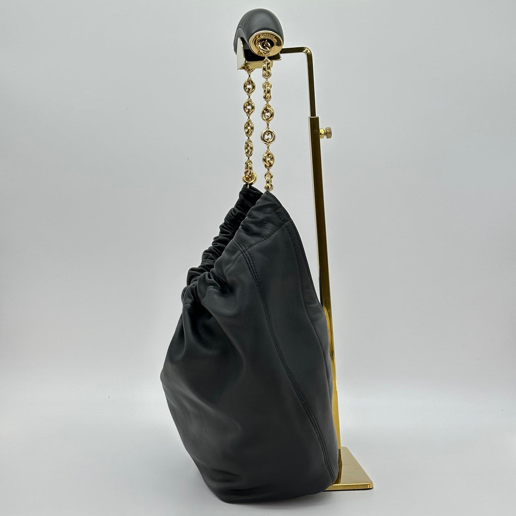 LOEWE Small Squeeze bag in mellow nappa lambskin Black 2way HOBO