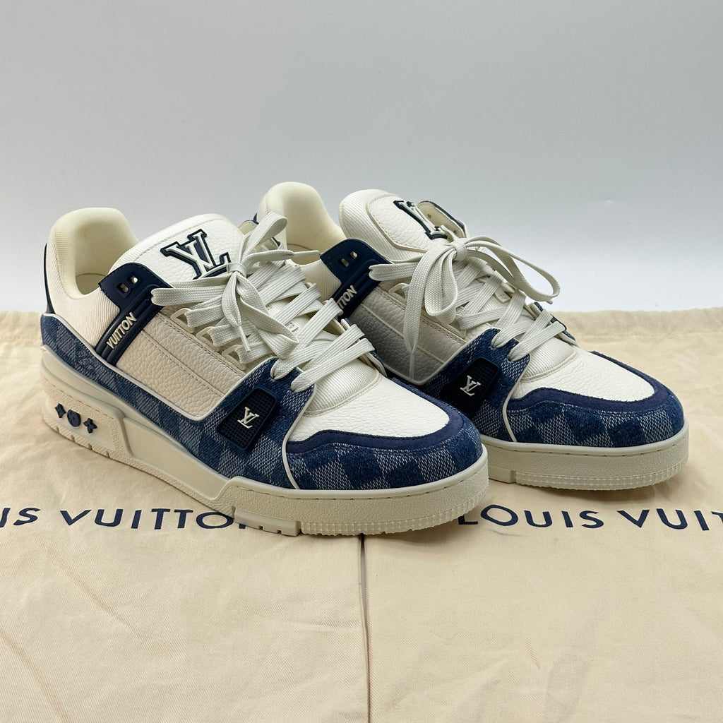 Louis Vuitton Damier LV Trainer Blue White Sneakers