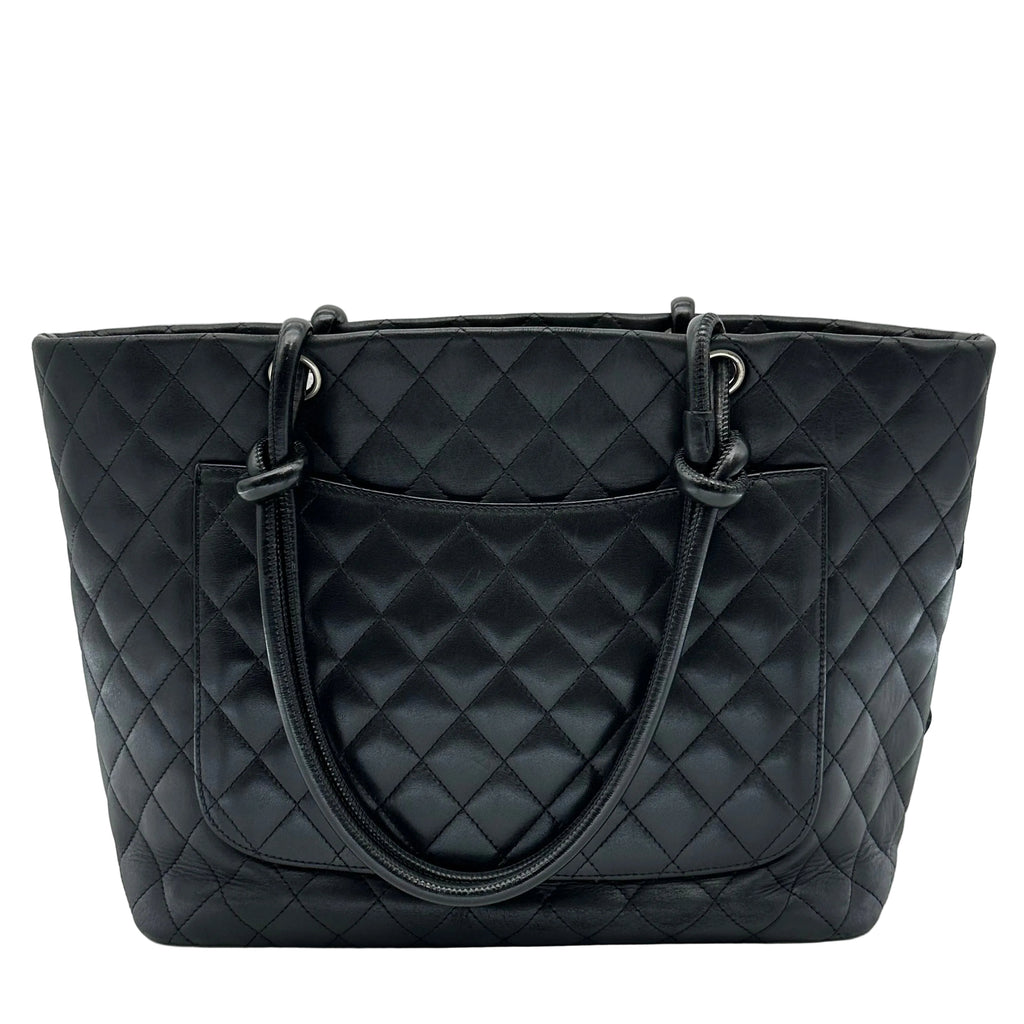 Chanel Cambon Leather Tote Bag black