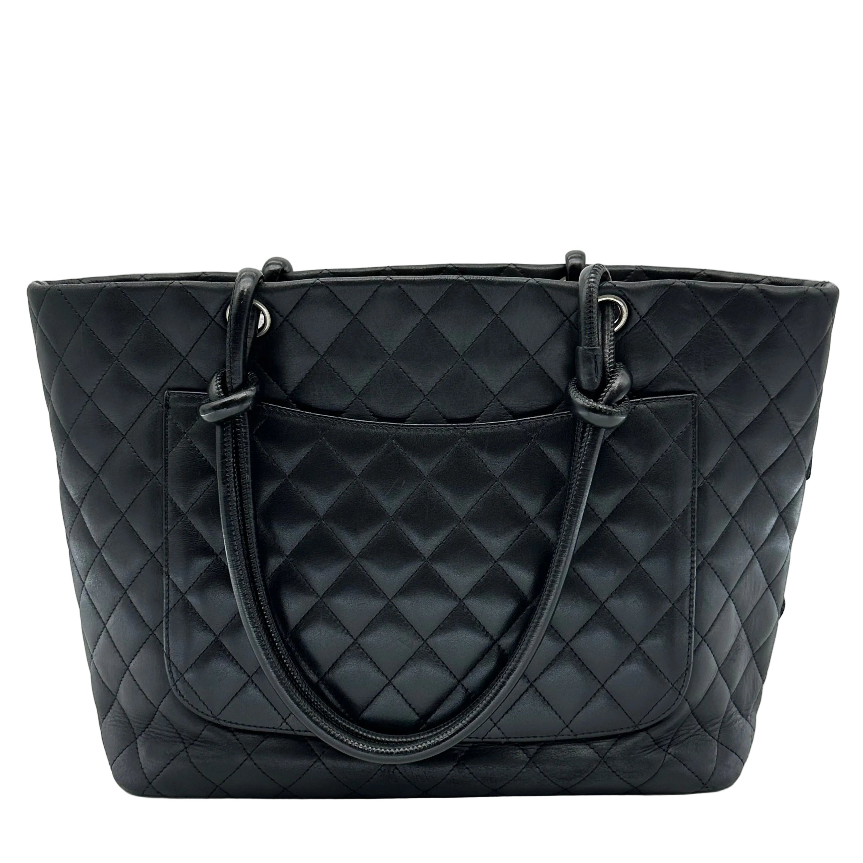 Chanel Cambon Leather Tote Bag black