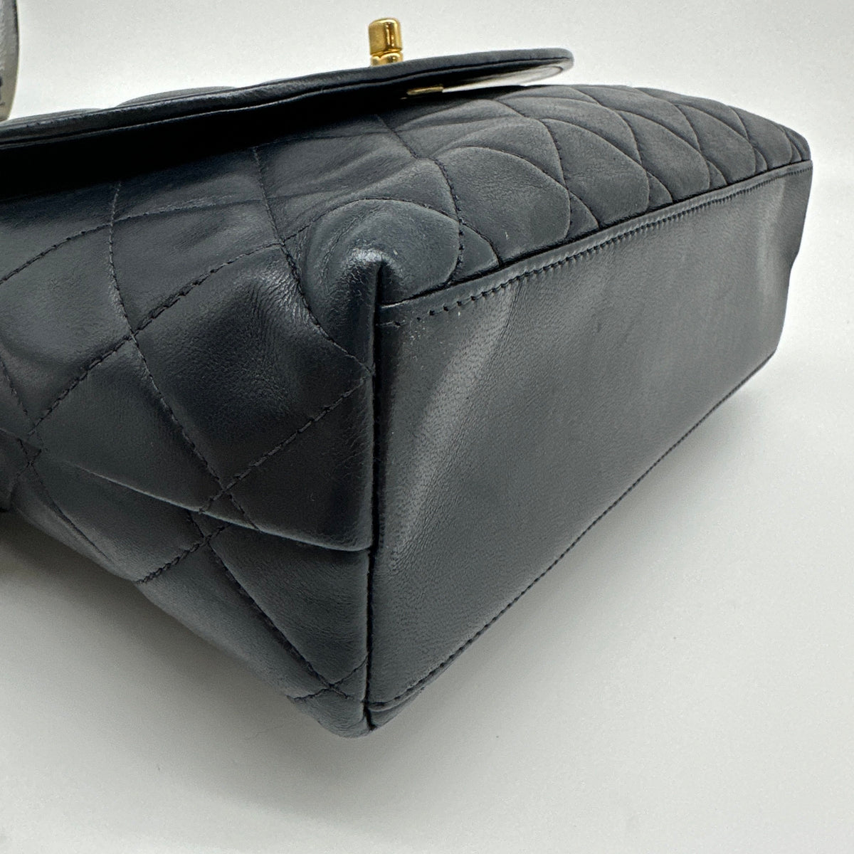 Chanel Quilted Lambskin Vintage Coco Black Shoulder Bag
