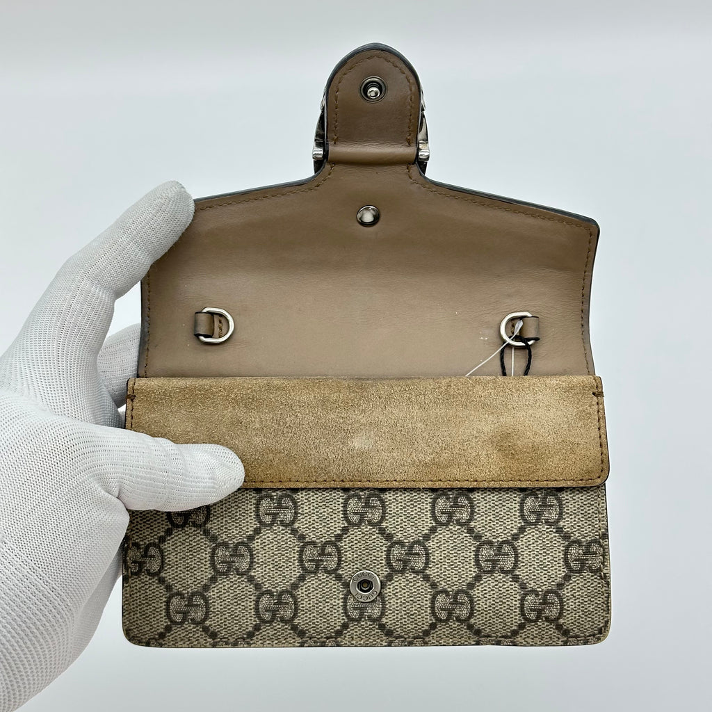 Gucci Beige GG Supreme Canvas Super Mini Dionysus