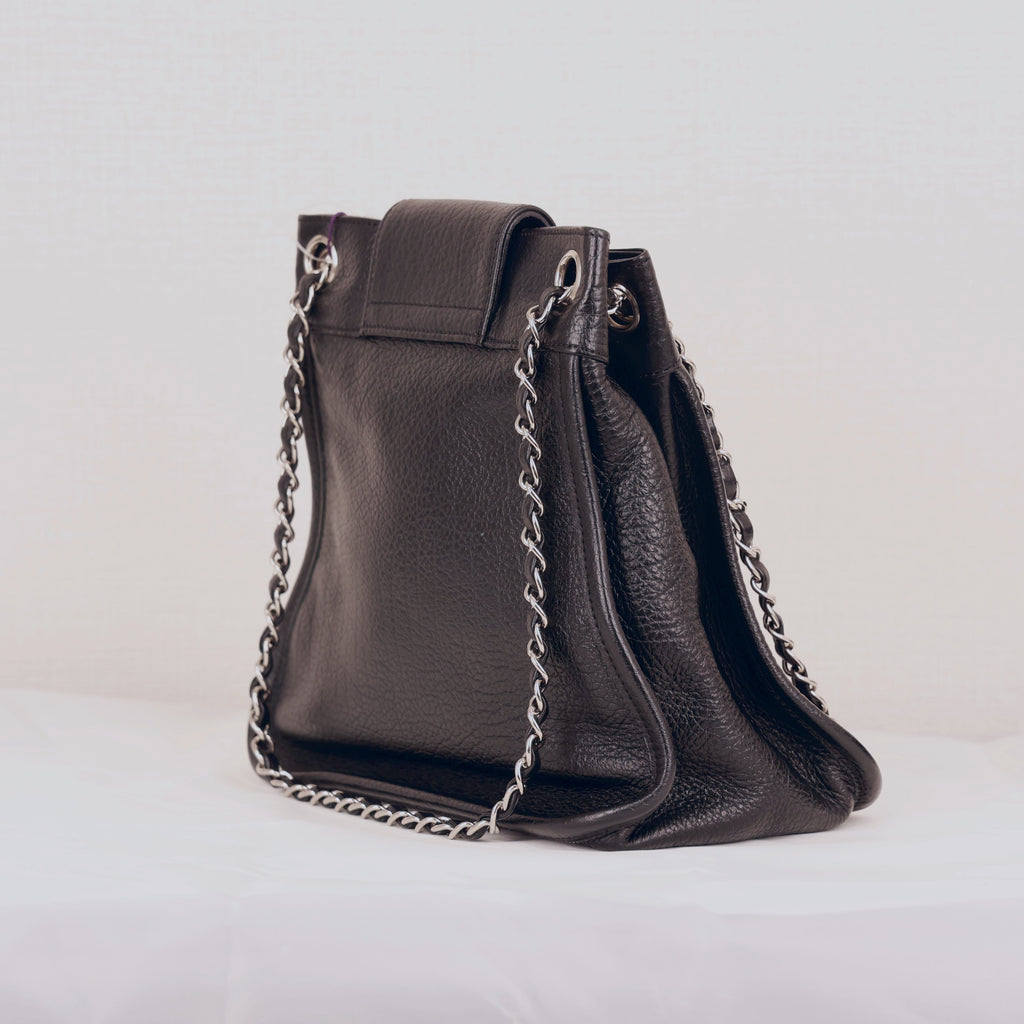 Chanel 2.55 Reissue Mademoiselle Lock Black Calfskin Tote Bag 9 Series