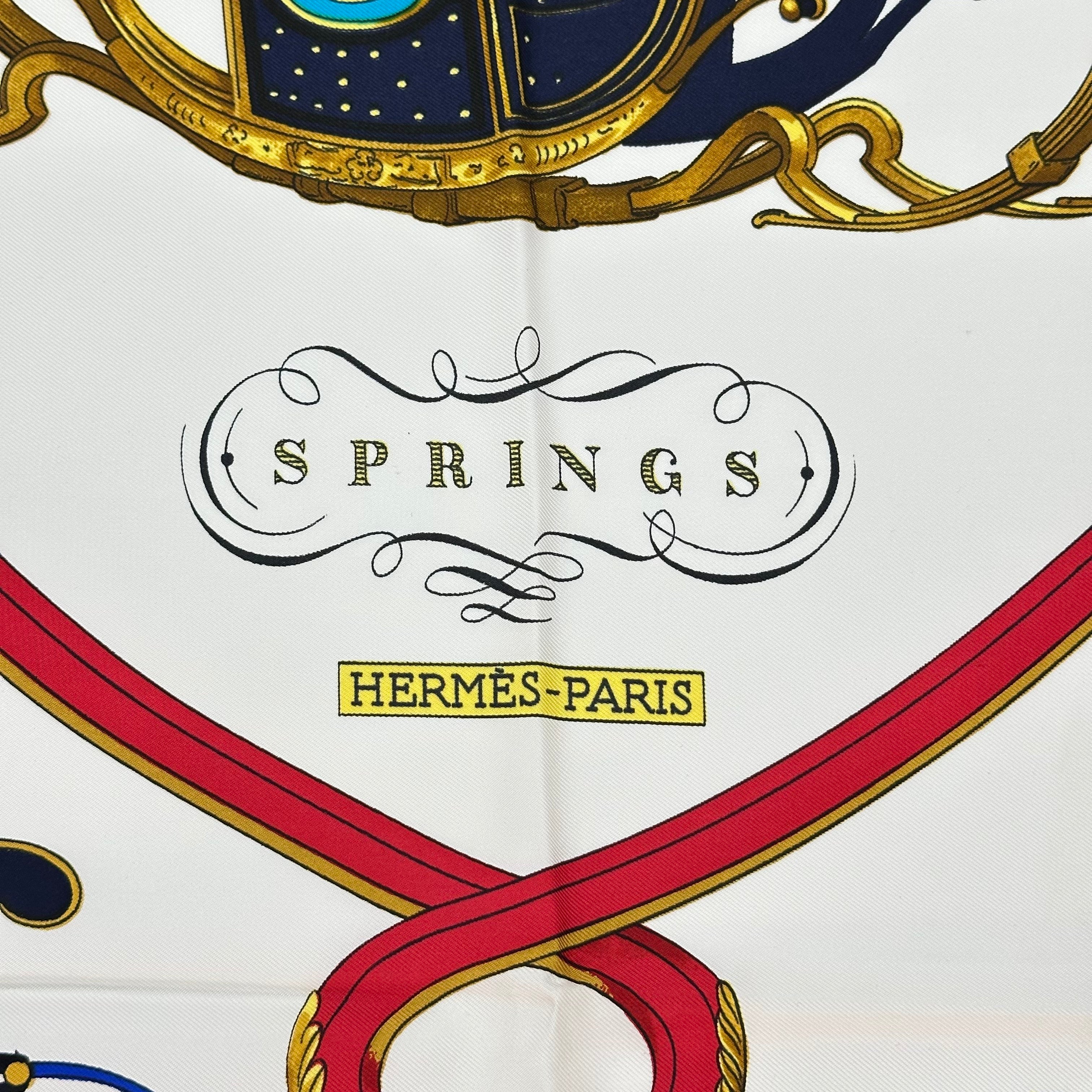 Hermes Carré 90 „SPRINGS“ Seidenschal 100 % Seide
