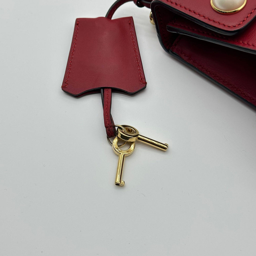 Gucci Padlock Pearl Embellished Chain Shoulder Crossbody 2Way