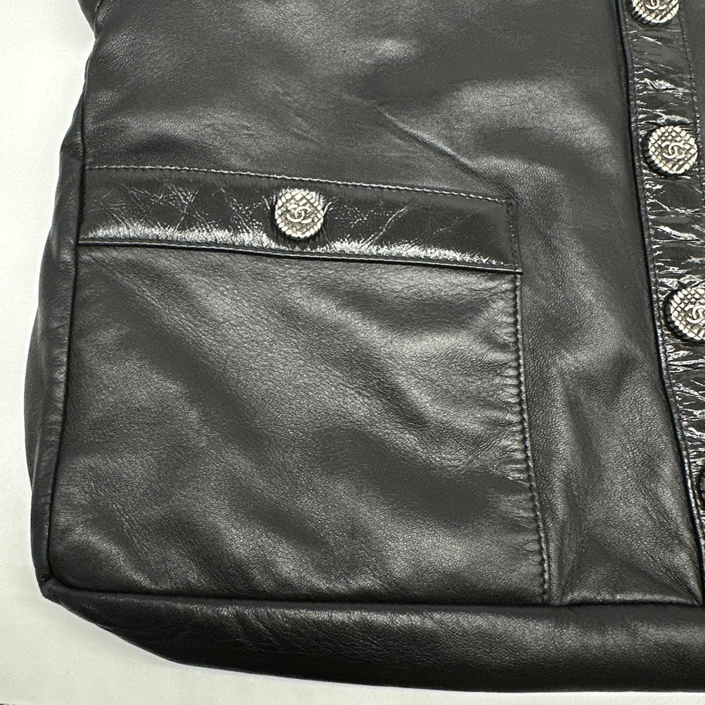 Chanel Lambskin Large Black Hobo Shoulder Bag