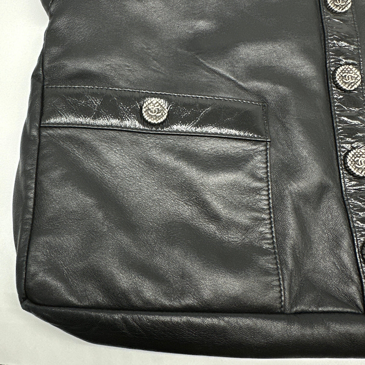 Chanel Lambskin Large Black Hobo Shoulder Bag