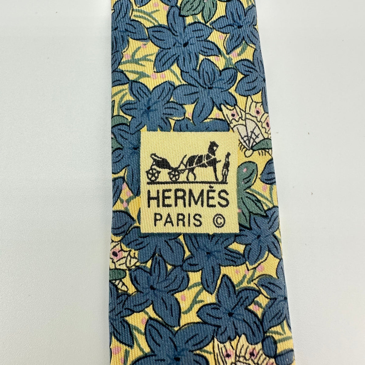 Cravate vintage en soie Hermès – Imprimé rétro classique Style professionnel élégant 100 % soie