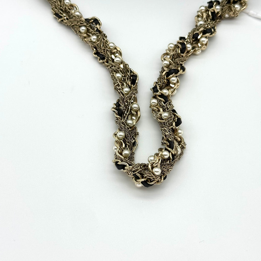 シャネル Westminster Matelasse ラムスキン Faux Pearl チェーン ショルダーバッグ ブラック ゴールド シリーズ
