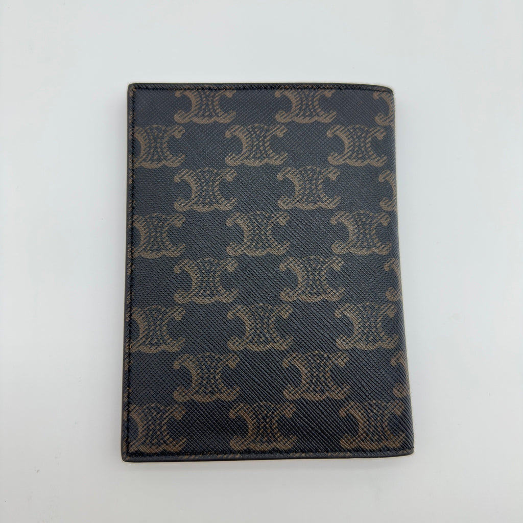 Celine Triomphe PVC & leather Notebook cover Brown