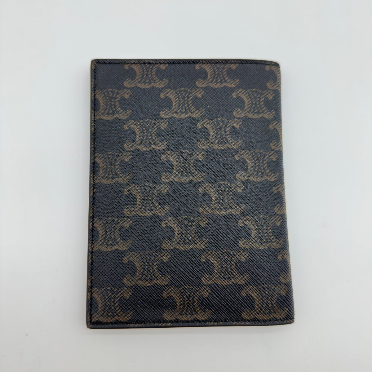 Celine Triomphe PVC & leather Notebook cover Brown