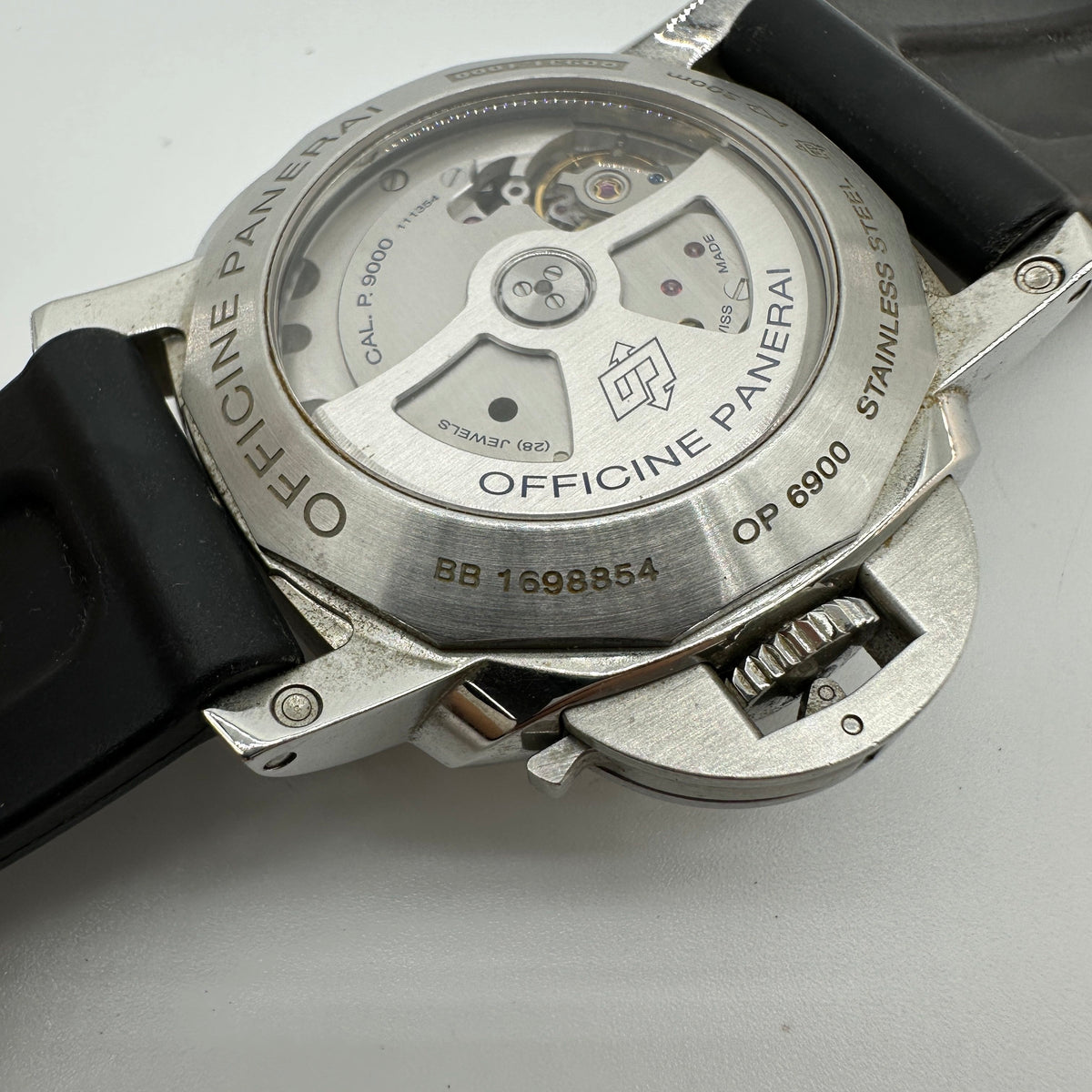 Panerai Luminor GMT Stainless Steel Black Rubber Watch