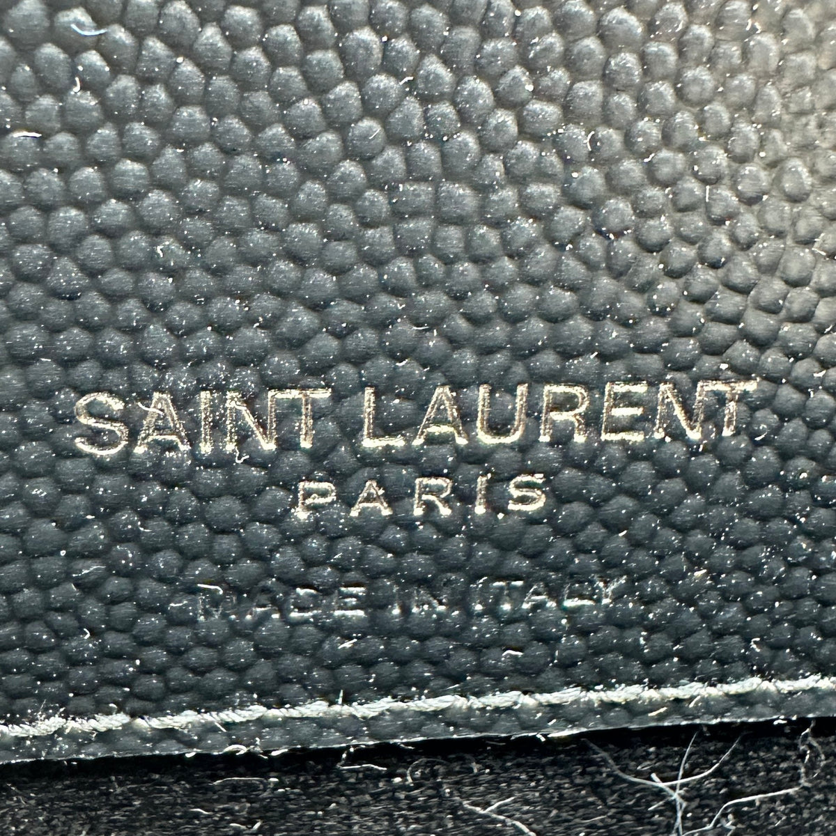 Saint Laurent Paris envelopes Leather Chain Wallet Black 695108