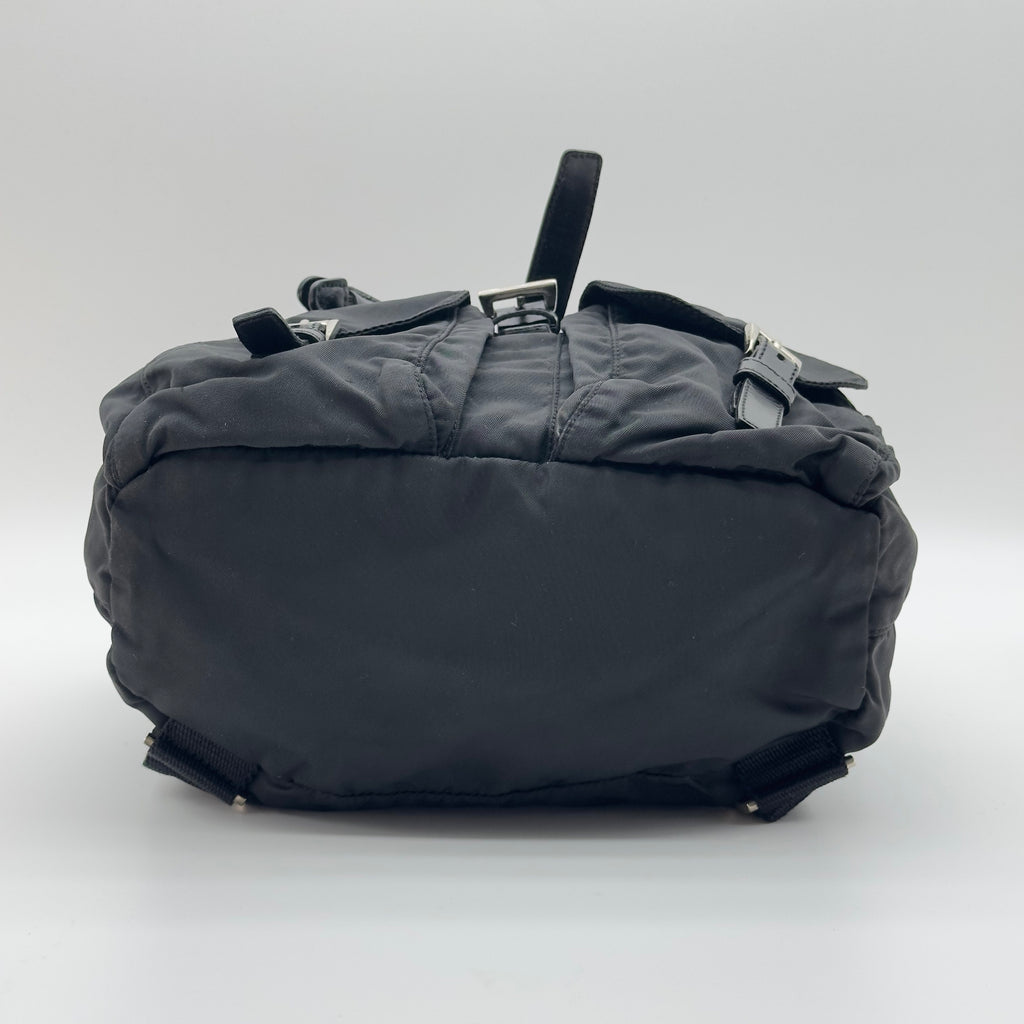 Prada Tessuto Nylon Vela Medium Black Backpack