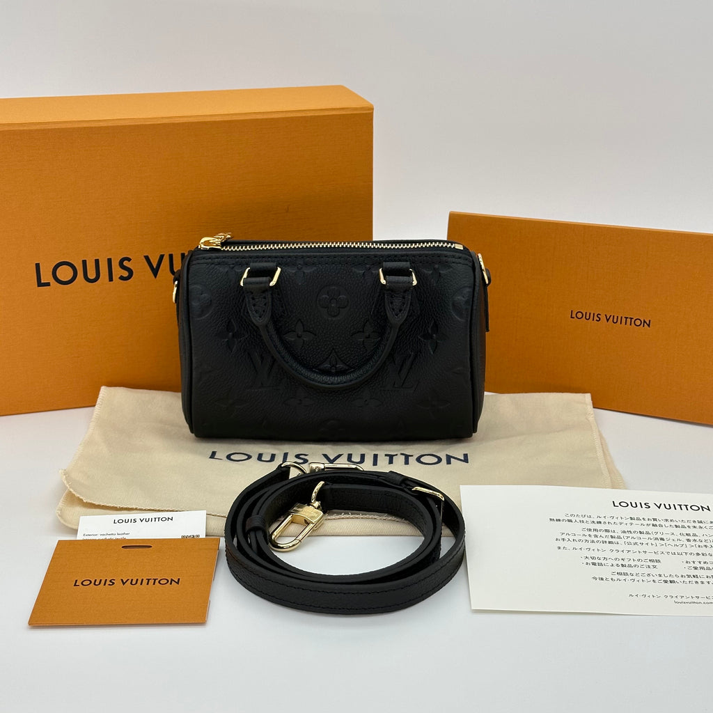 LOUIS VUITTON nano speedy sac à main monogramme 2way Sac à bandoulière RFID