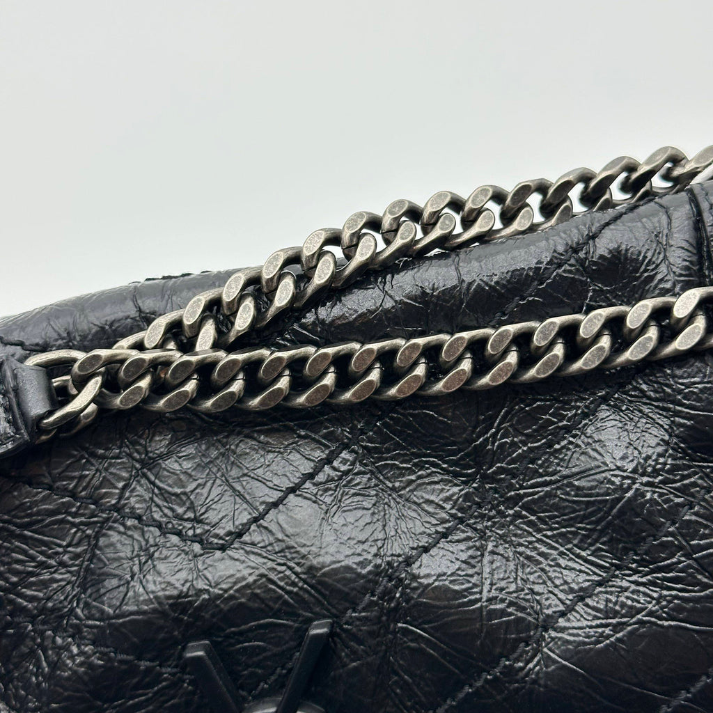 Saint Laurent Paris Niki Leather Chain Shoulder Bag Black