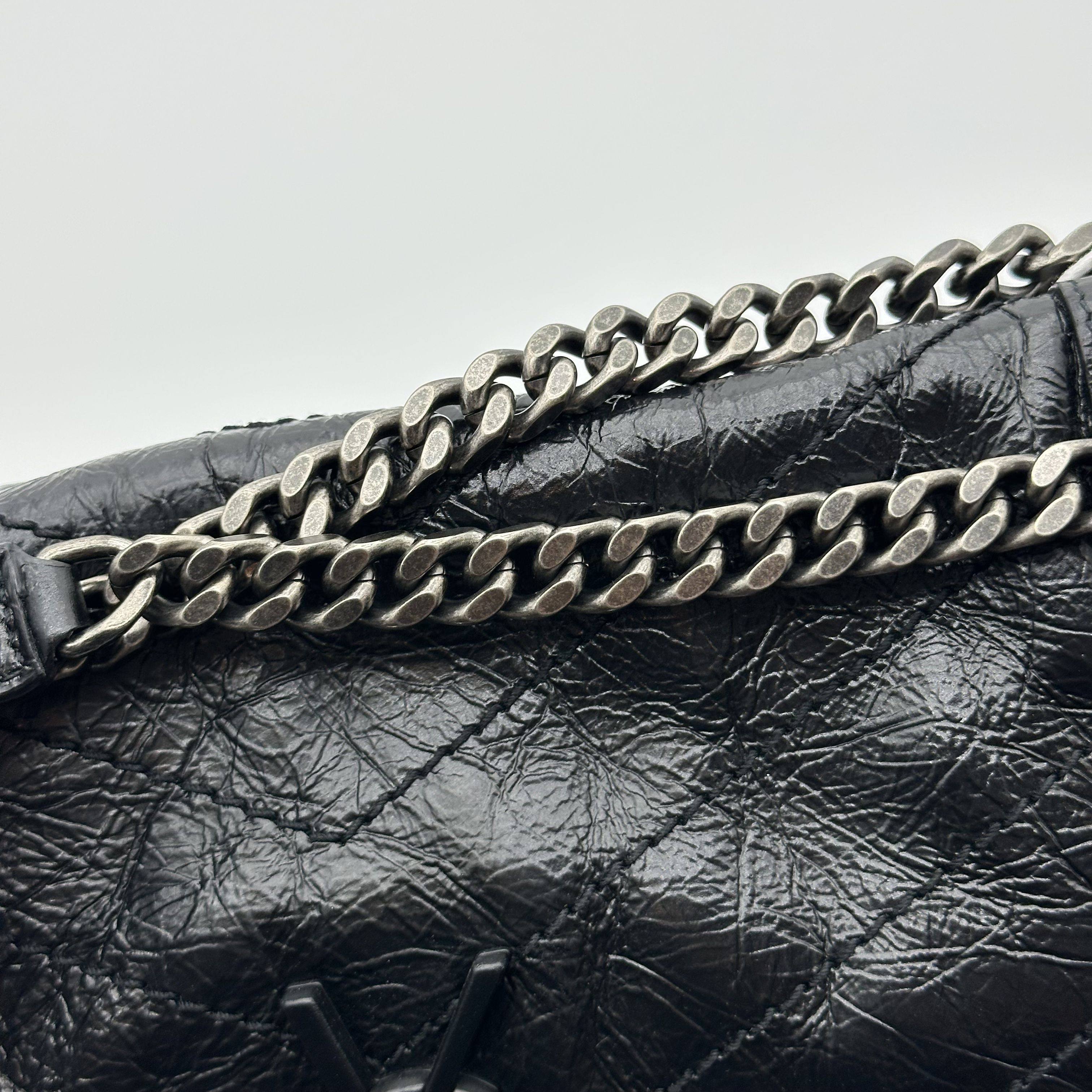Saint Laurent Paris Niki Leather Chain Shoulder Bag Black