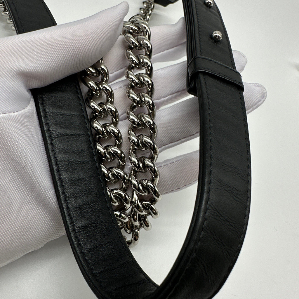 Chanel Quilted Lambskin Boy Small Black Shoulder Bag