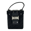 Christian Dior Trotter Monogram Vanity Bag Black Canvas Top Handle Bag Vintage