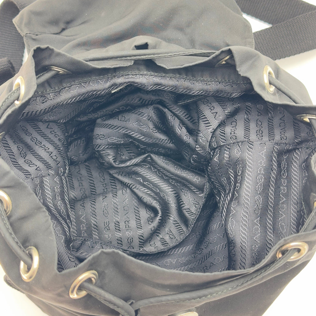 Prada Tessuto Nylon Vela Medium Black Backpack