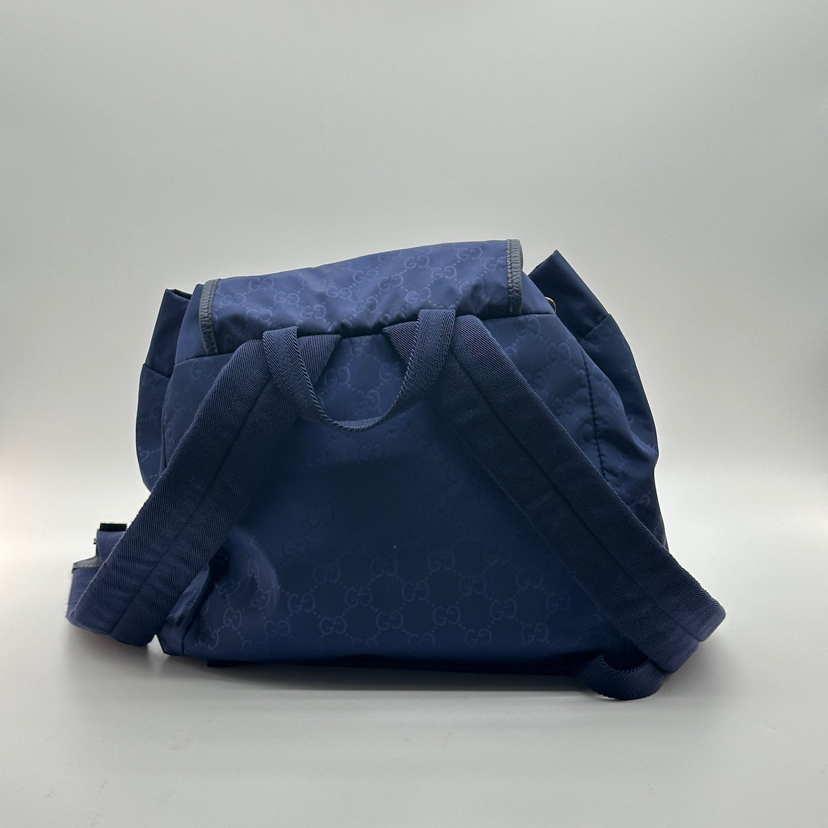 Gucci Nylon Guccissima Monogram Blue Backpack