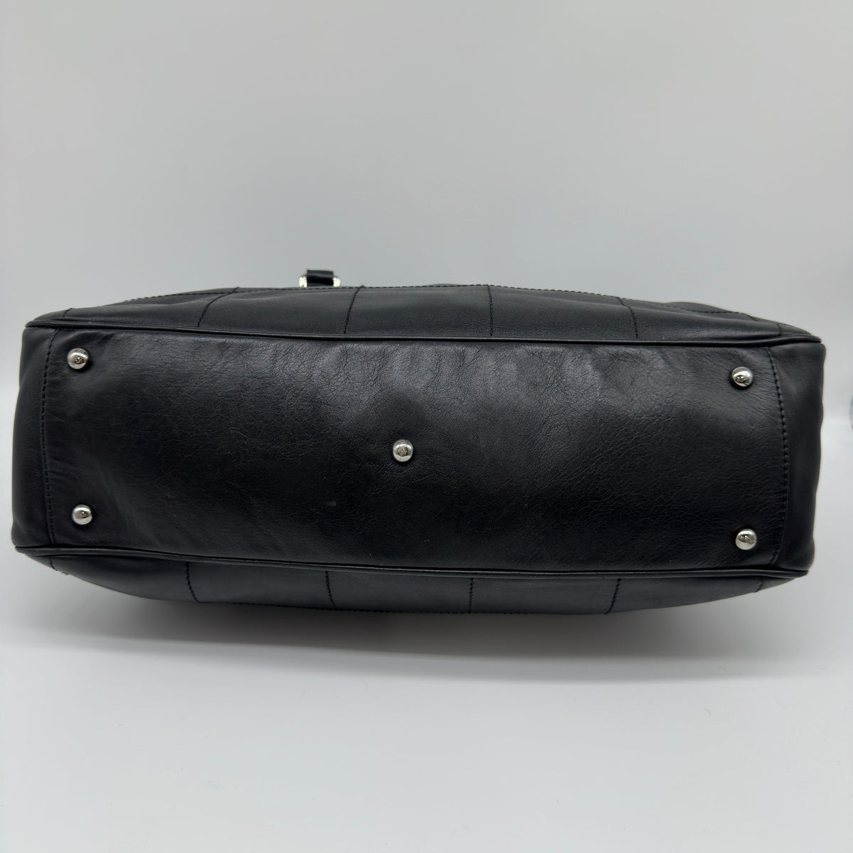 Chanel Chocolate Bar Quilted Leather Black Handbag