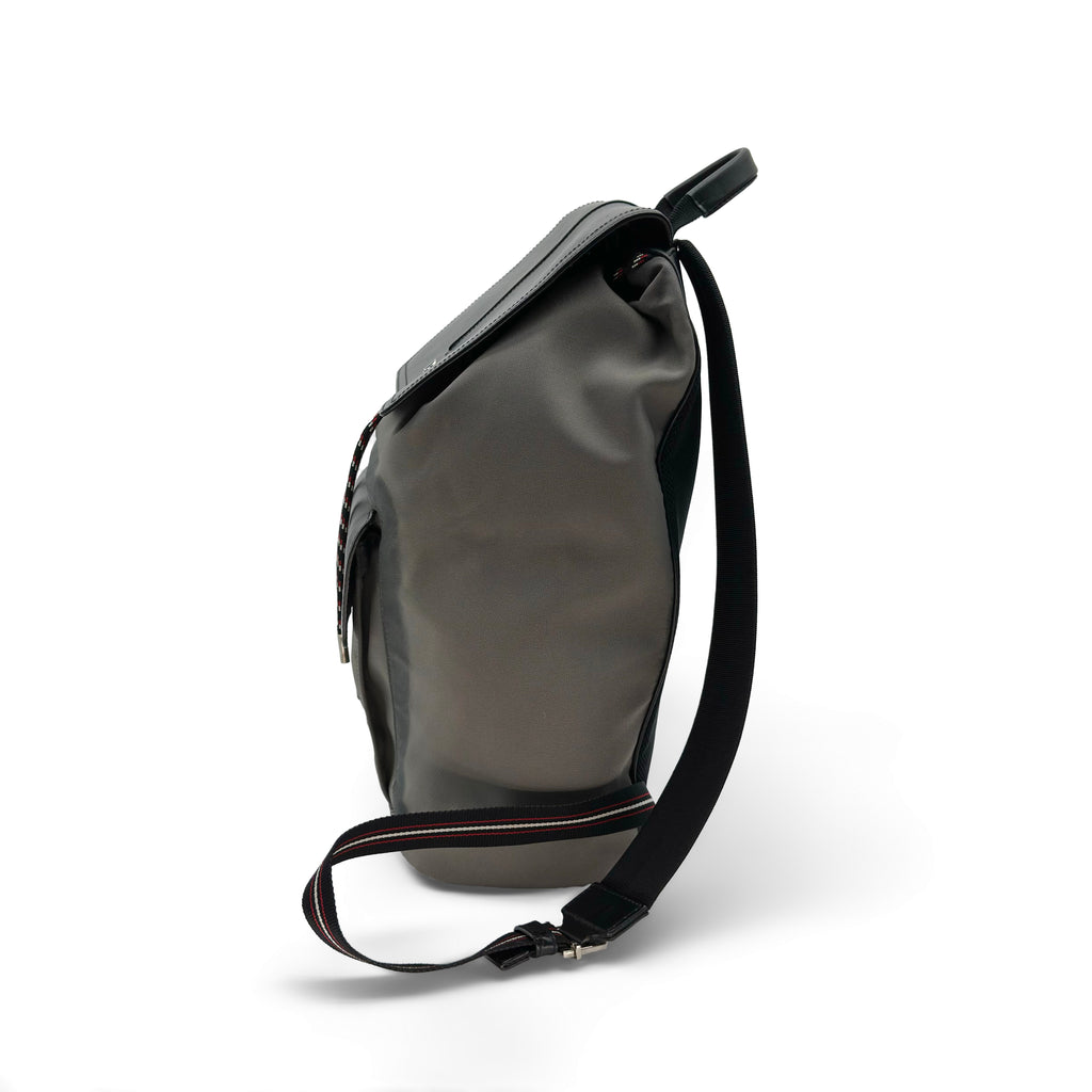 SAC A DOS DIOR HOMME MOTION EN NYLON GRIS ET CUIR NOIR GREY BACKPACK