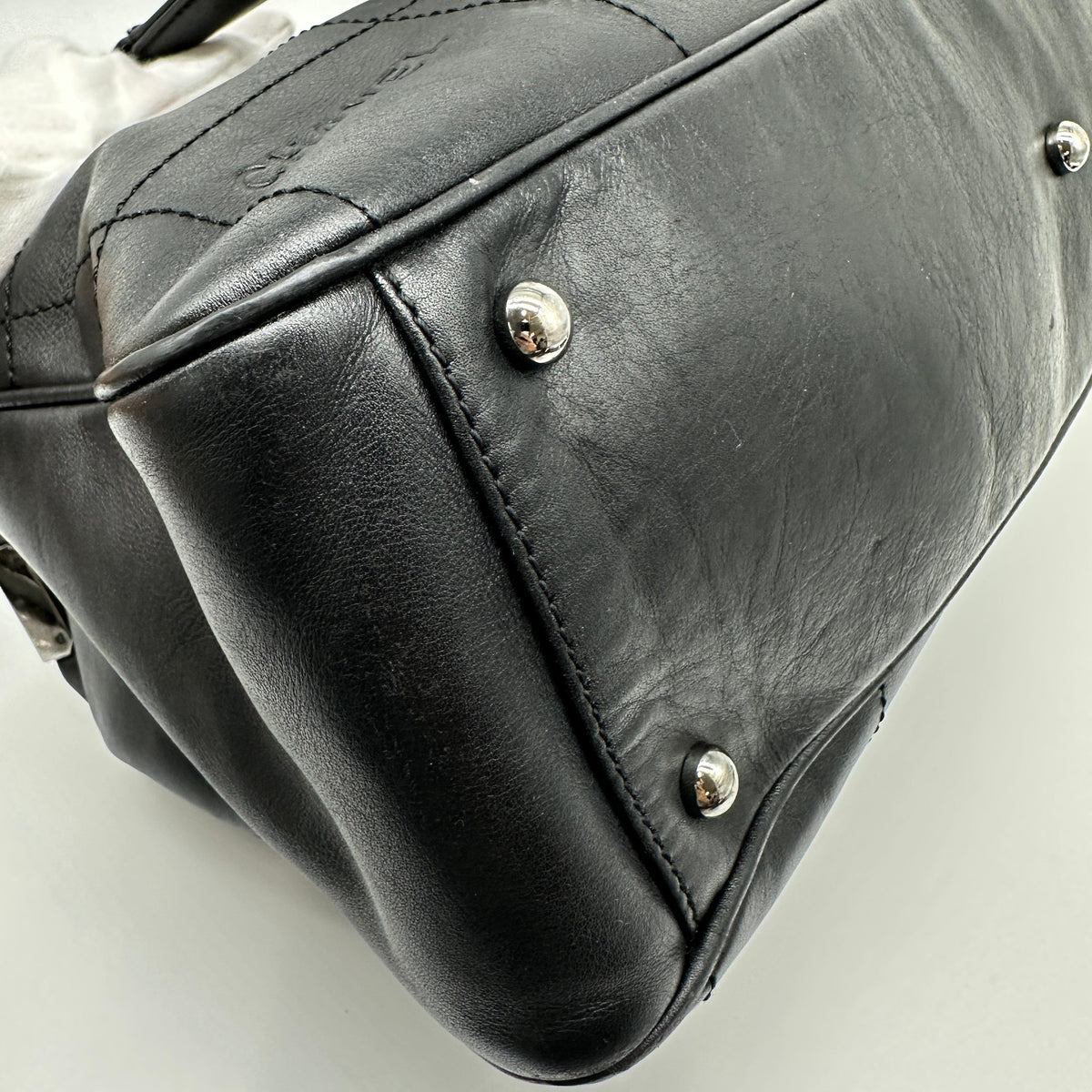Chanel Chocolate Bar Quilted Leather Black Handbag